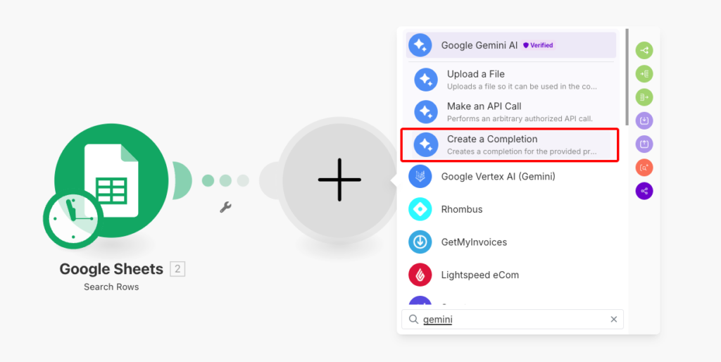 Set up module của Gemini