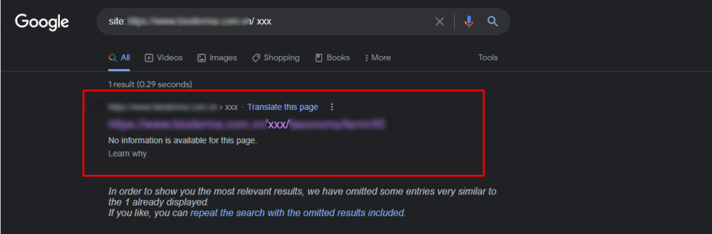 Ví dụ về 1 page vẫn index sau khi disallow trong robots.txt
