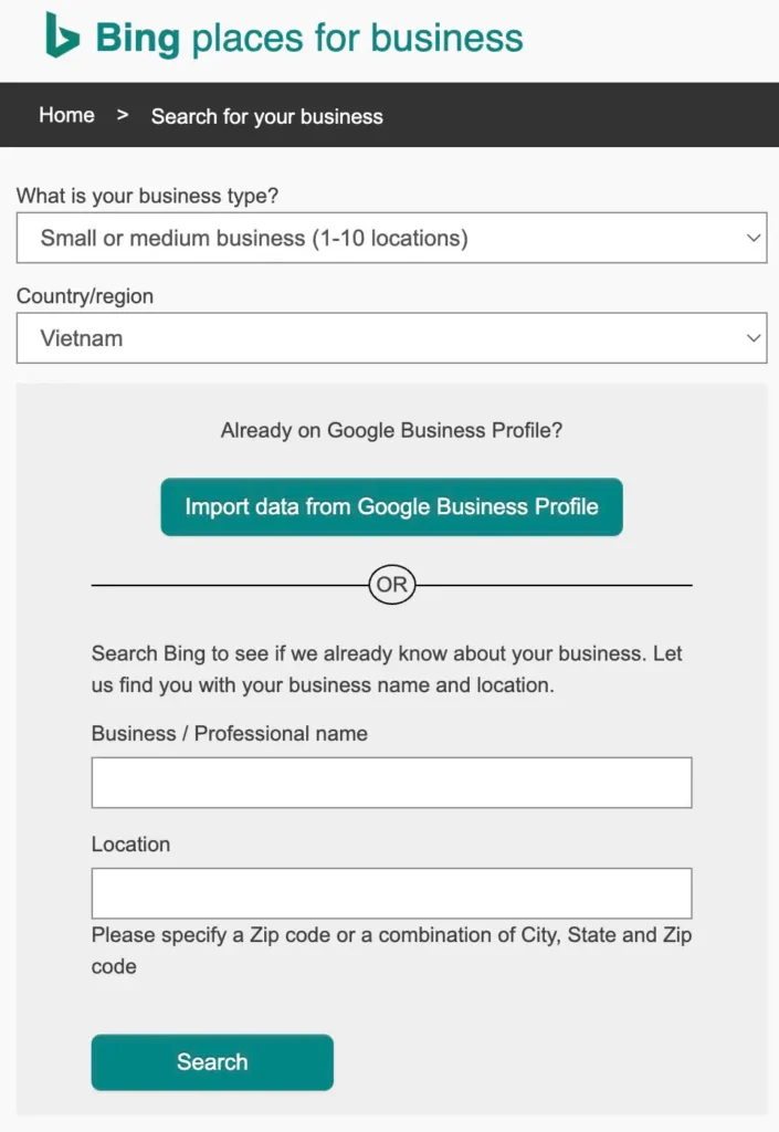bing places